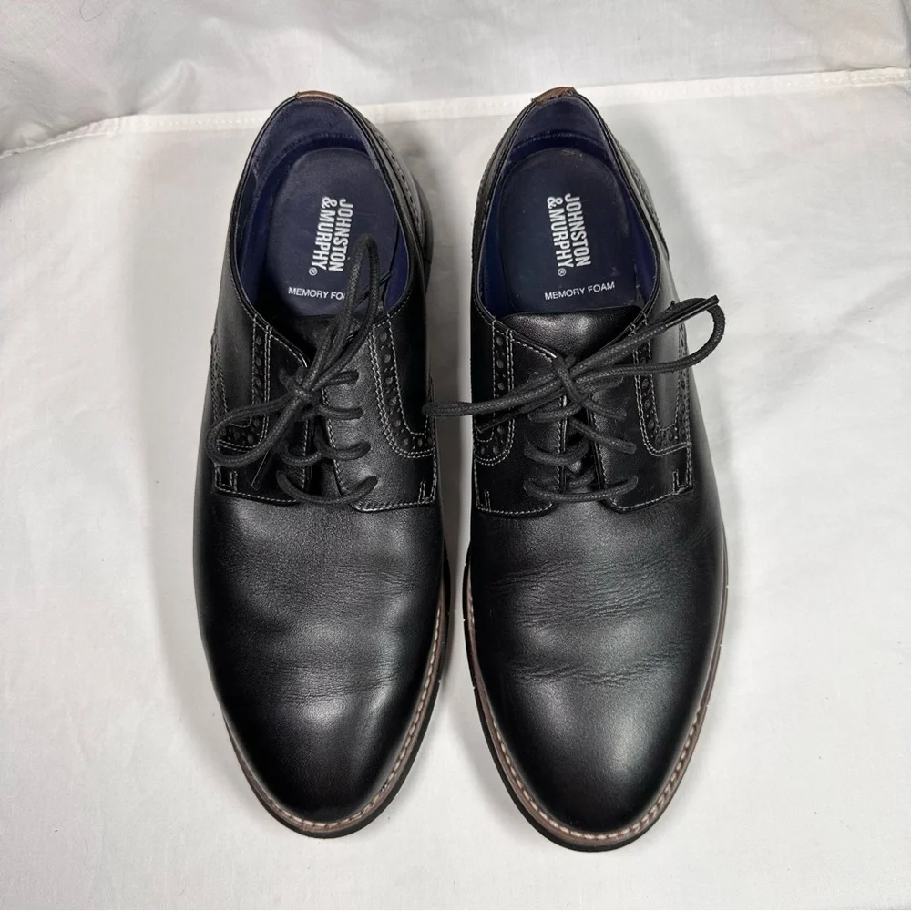 Johnston‎ & Murphy Black Leather Oxfords